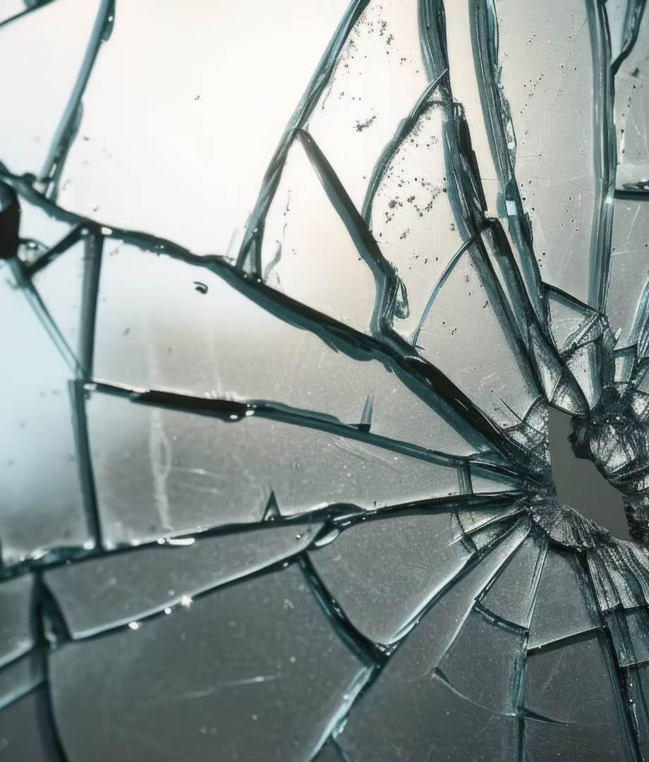 A cracked mirror, representing a fragmented view of women’s health